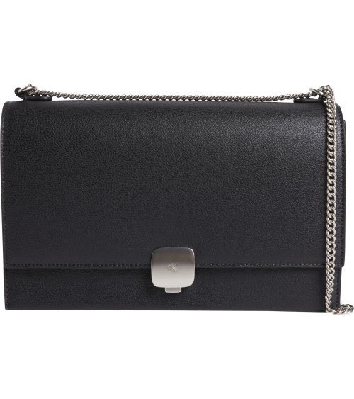 Calvin Klein Forged Lock Flap Bag - Stylish Black Handbag