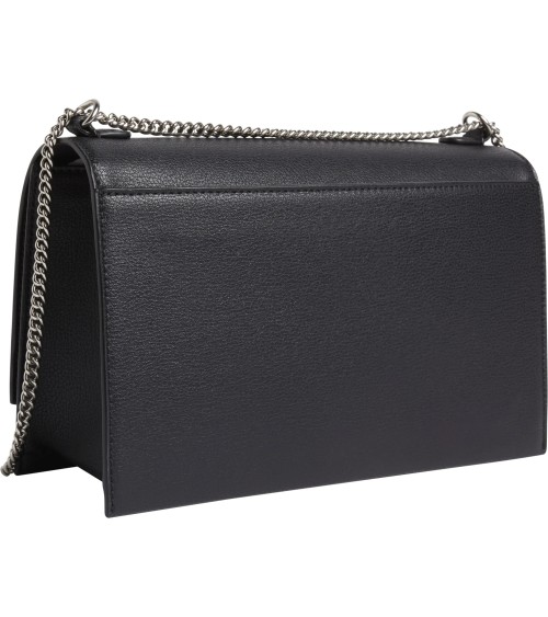 Calvin Klein Forged Lock Flap Bag - Stylish Black Handbag
