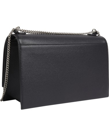 Calvin Klein Forged Lock Flap Bag - Stylish Black Handbag