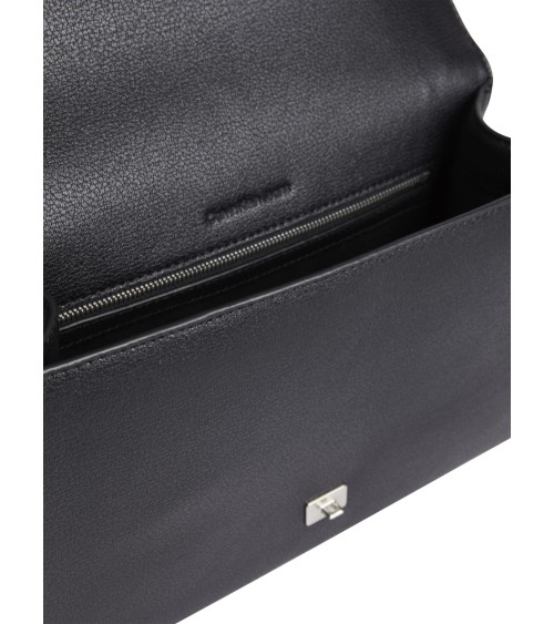 Calvin Klein Forged Lock Flap Bag - Stylish Black Handbag