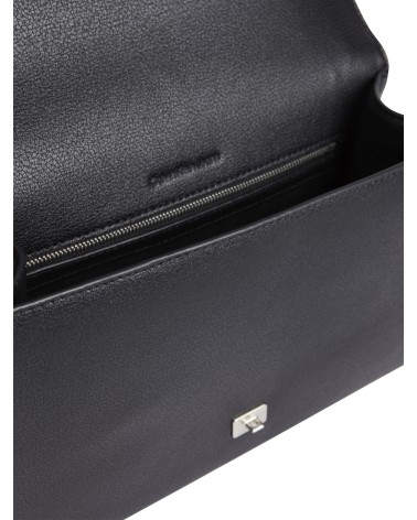 Calvin Klein Forged Lock Flap Bag - Stylish Black Handbag