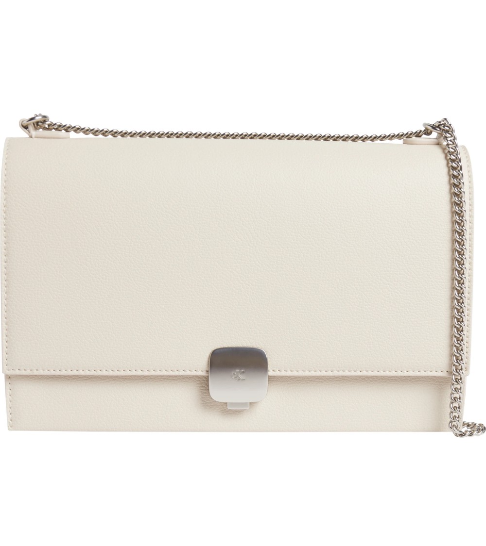 Calvin Klein Forged Lock Flap Bag - Stylish Black Handbag