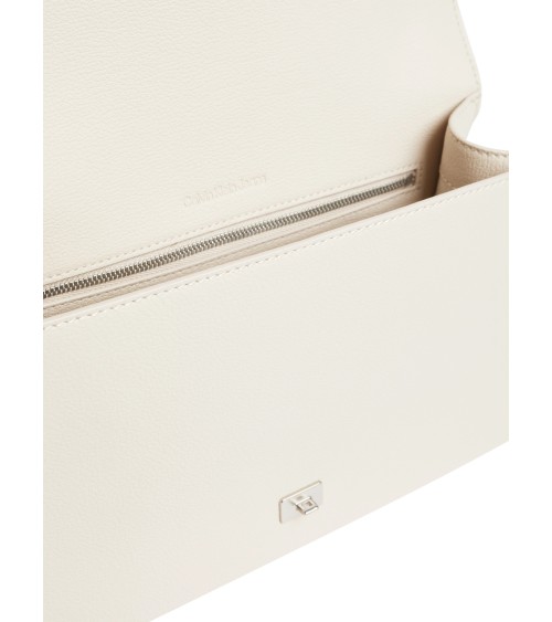 Calvin Klein Forged Lock Flap Bag - Stylish Black Handbag