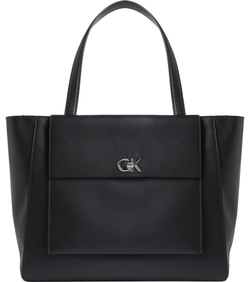 Calvin Klein Medium Shopper with Pocket - Stylish Black Design