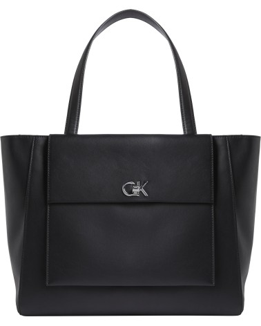 Calvin Klein Medium Shopper with Pocket - Stylish Black Design