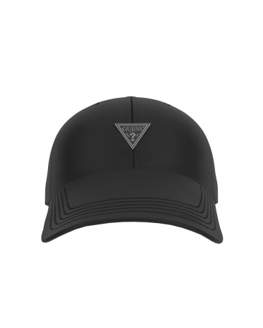 Compra el gorro GUESS negro de nylon con un estilo moderno.