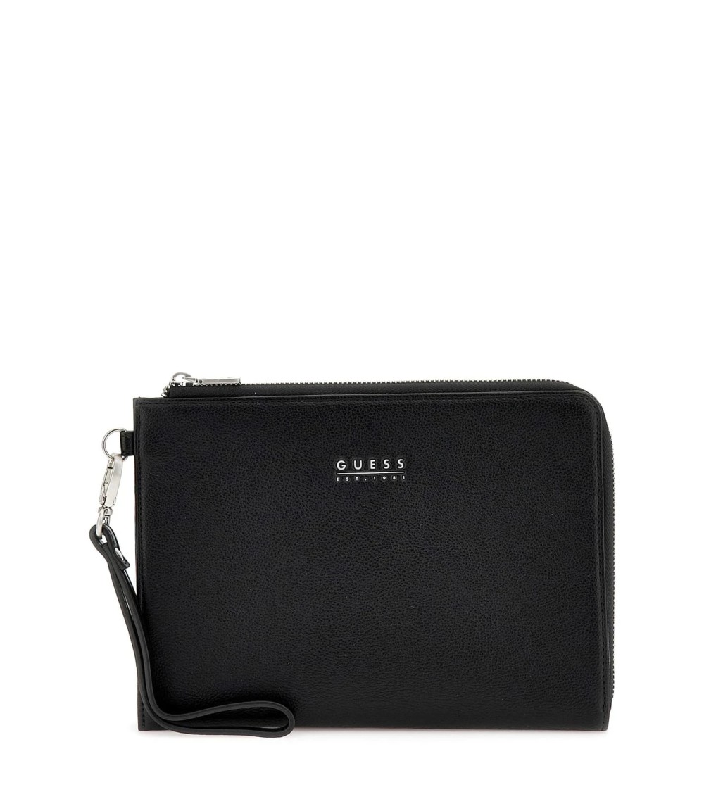 GUESS Bath Medium Clutch - Stylish Black Design for Daily Use