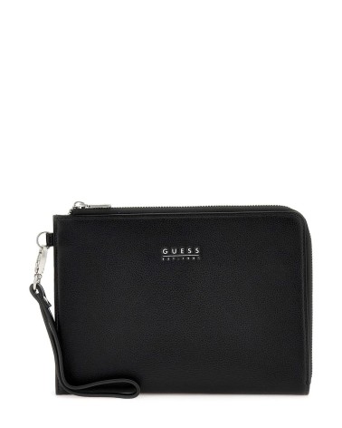 GUESS BATH MEDIUM CLUTCH - Elegantes schwarzes Design