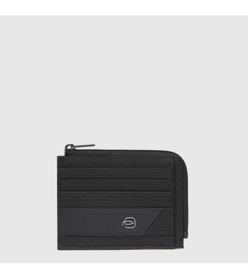 Piquadro Leather Card Holder - Elegant design for stylish access.