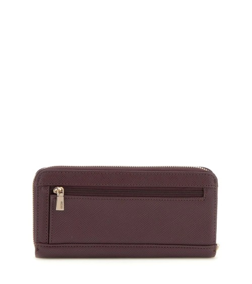 GUESS Large Zip Wallet - Elegant Aubergine