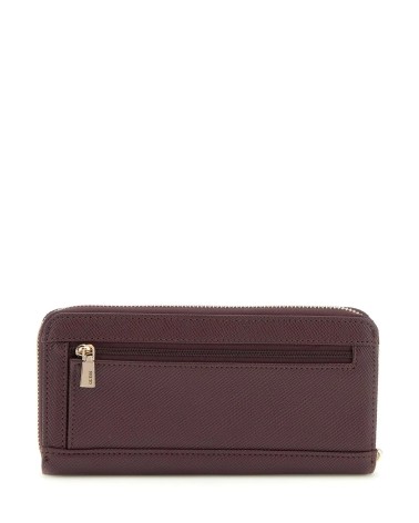 GUESS Large Zip Wallet - Elegant Aubergine