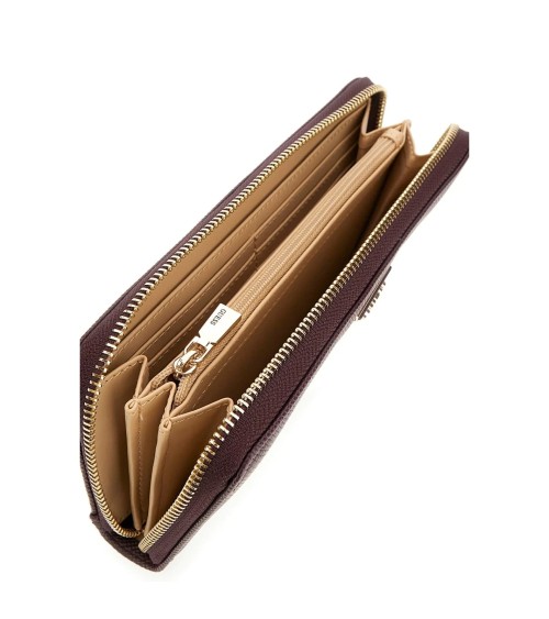 GUESS Large Zip Wallet - Elegant Aubergine