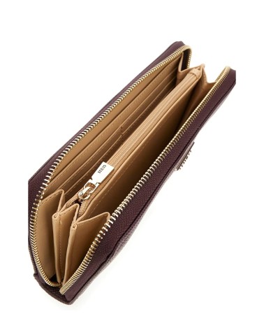 GUESS Large Zip Wallet - Elegant Aubergine