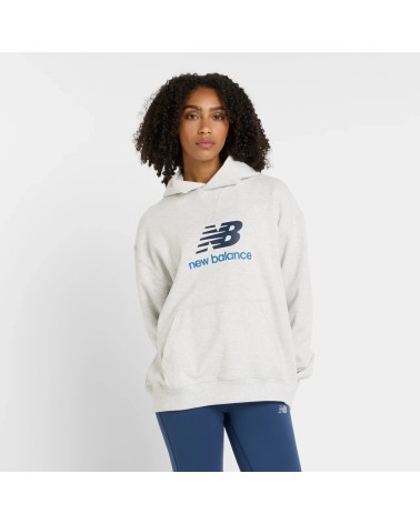 **Meta Title:** Women’s New Balance Logo Hoodie - Ash Heather
