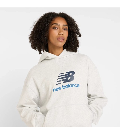 **Meta Title:** Women’s New Balance Logo Hoodie - Ash Heather