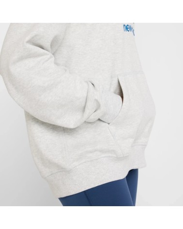 **Meta Title:** Women’s New Balance Logo Hoodie - Ash Heather