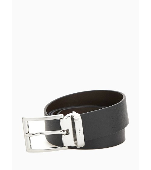 Cintura Uomo Guess Pelle Reversibile Black/Dark Brown