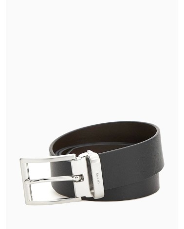 Cintura Uomo Guess Pelle Reversibile Black/Dark Brown