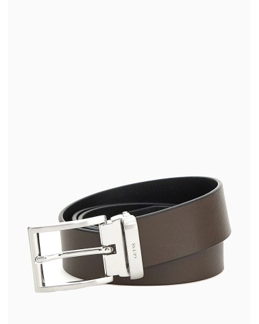 Cintura Uomo Guess Pelle Reversibile Black/Dark Brown