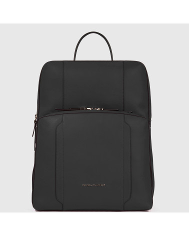 PIQUADRO Damenrucksack Leder 15,6" Azbe2 Hellblau Beige