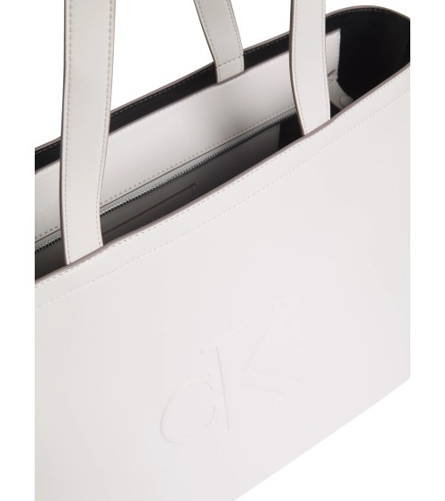 Calvin Klein Sculpted Slim Tote Bag - Chic Grey Shopper Style