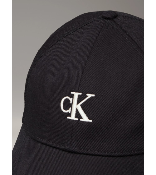 Calvin Klein Monogram Baseball Cap - Stylish Black Cotton Hat