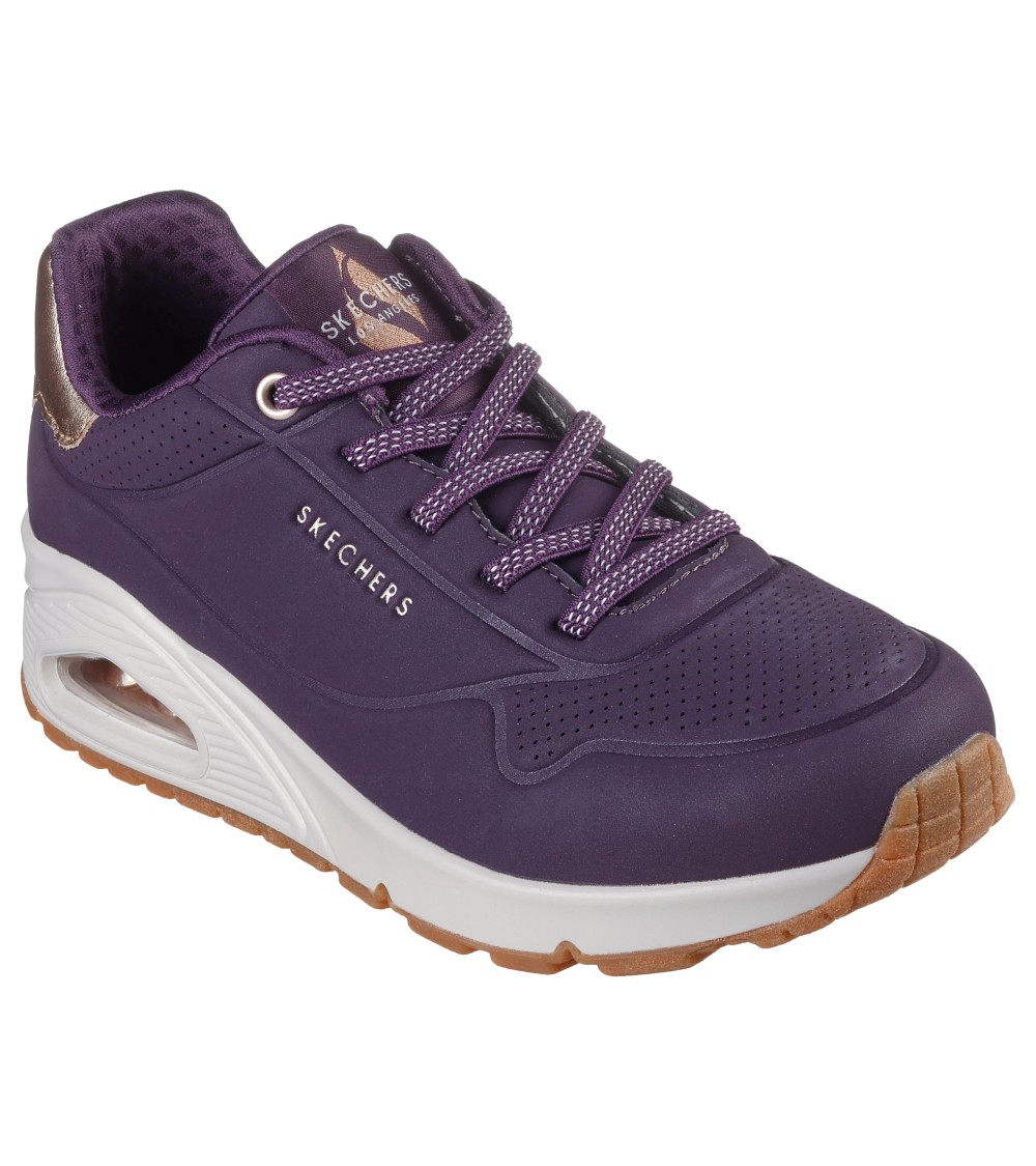 Skechers Uno Shimmer Away Violet Sneakers | Shop Now!