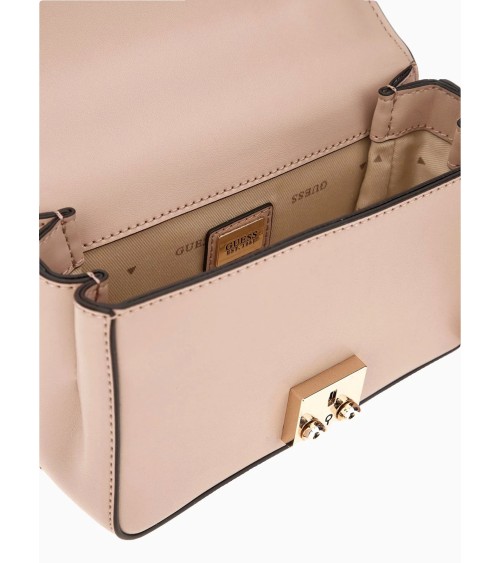GUESS Eliette Mini Flap en Beige Clair - Élégance et Style!