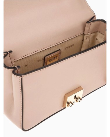 GUESS Eliette Mini Flap en Beige Clair - Élégance et Style!