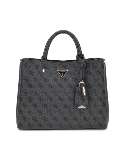 GUESS MERIDIAN II GIRLFRIEND TOTE, CLO - COAL LOGO, FASHIONABLE AND SPACIOUS BAG FOR DAILY USE