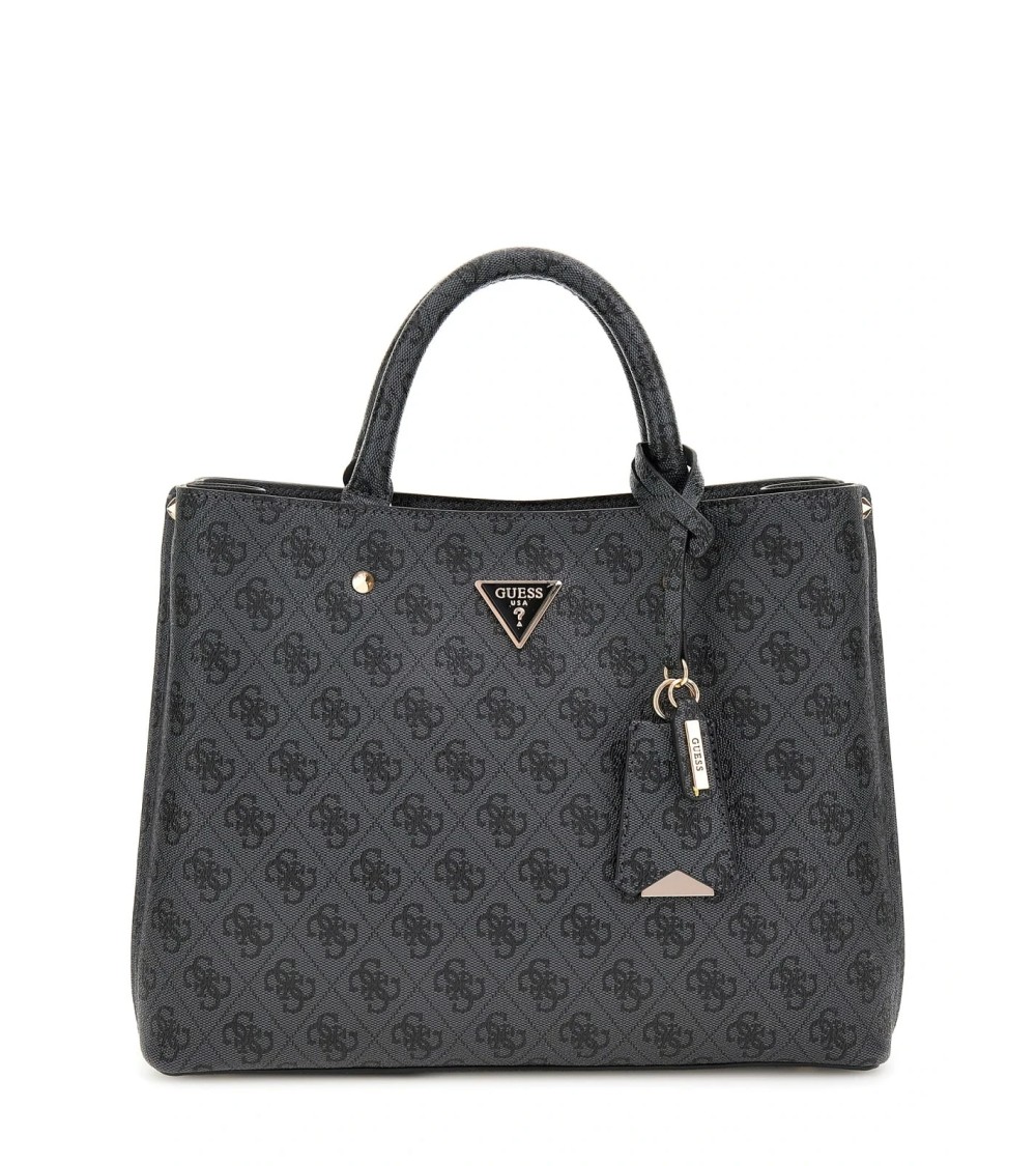 GUESS MERIDIAN II GIRLFRIEND TOTE, CLO - COAL LOGO, FASHIONABLE AND SPACIOUS BAG FOR DAILY USE