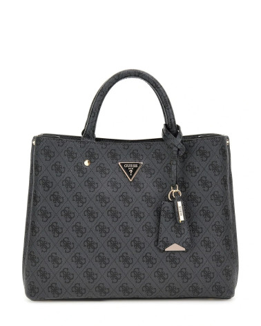 GUESS MERIDIAN II GIRLFRIEND TOTE, CLO - COAL LOGO, FASHIONABLE AND SPACIOUS BAG FOR DAILY USE