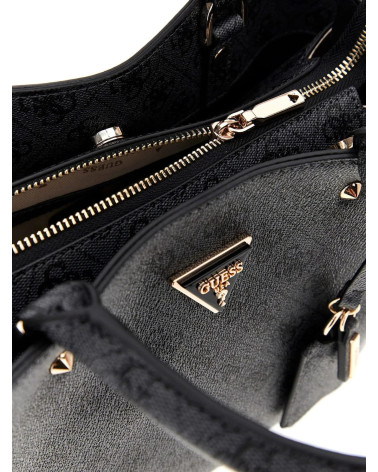 GUESS MERIDIAN II GIRLFRIEND TOTE, CLO - COAL LOGO, FASHIONABLE AND SPACIOUS BAG FOR DAILY USE