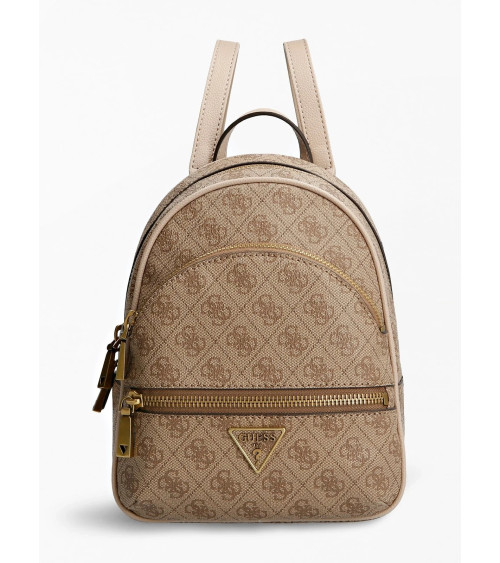 GUESS Manhattan II Latte Logo Backpack - Chic Everyday Bag