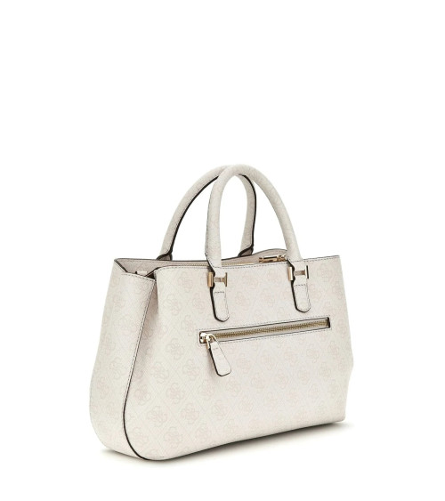 Meta Title: Purchase GUESS Katya Satchel - Trendy Coal Logo Bag