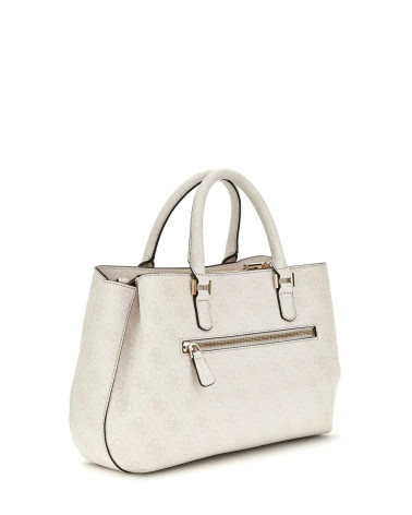 Meta Title: Purchase GUESS Katya Satchel - Trendy Coal Logo Bag