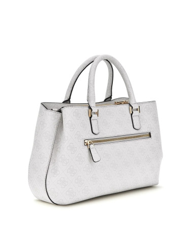 Meta Title: Purchase GUESS Katya Satchel - Trendy Coal Logo Bag