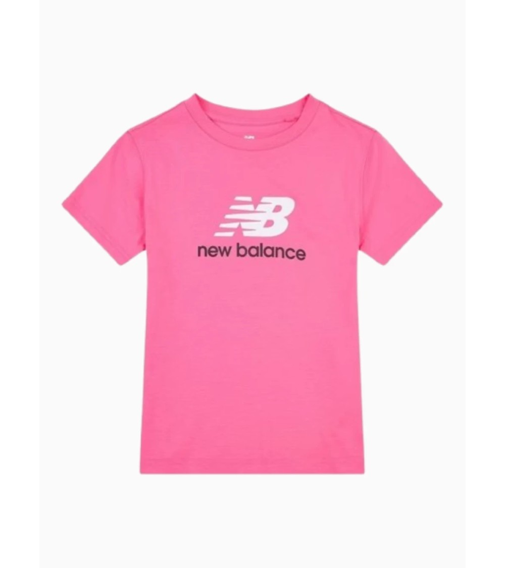 **Meta Title:** New Balance Kids Stacked Logo Tee - Dragon Berry