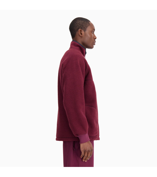 New Balance Athletics Polar Fleece Full Zip - Burgundy Comfort