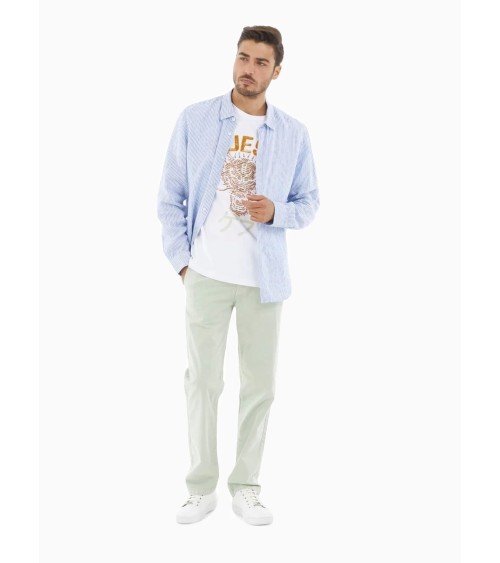 Guess Camicia Uomo Blu Stripes M3GH29 - Stile Moderno Unico