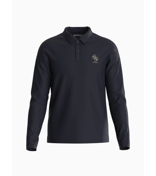 Meta Title: Polo Uomo Guess Oliver Maniche Lunghe Nero E25GU10