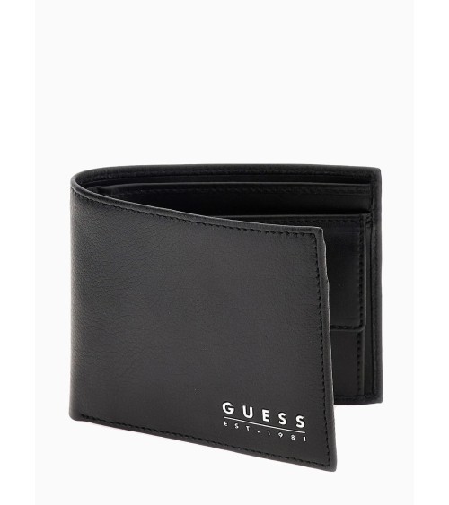 Portafoglio Uomo Guess Nero SMFIDALEA20 Originale e Stiloso