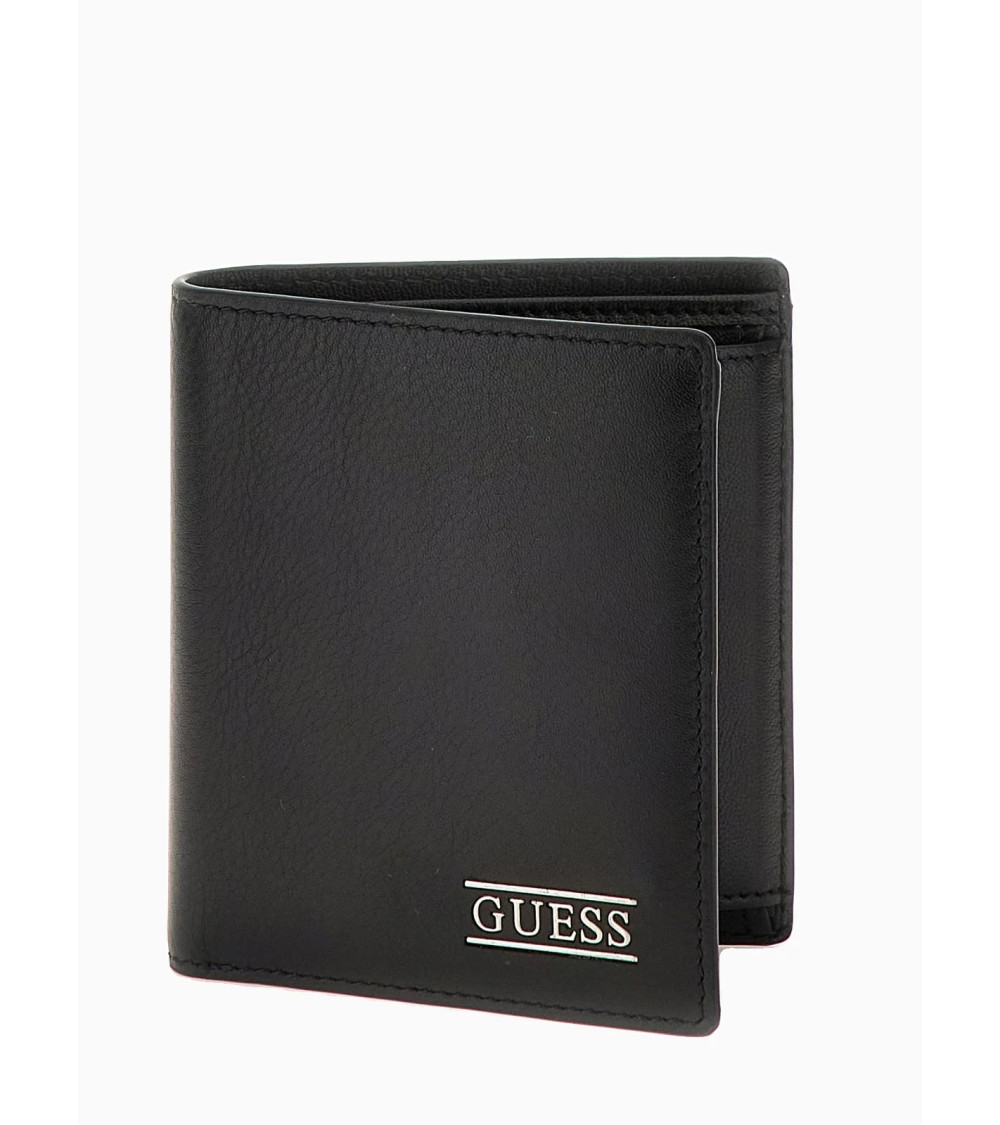 **Meta Title SEO**: Portafoglio GUESS Boston Slim Pelle Nera