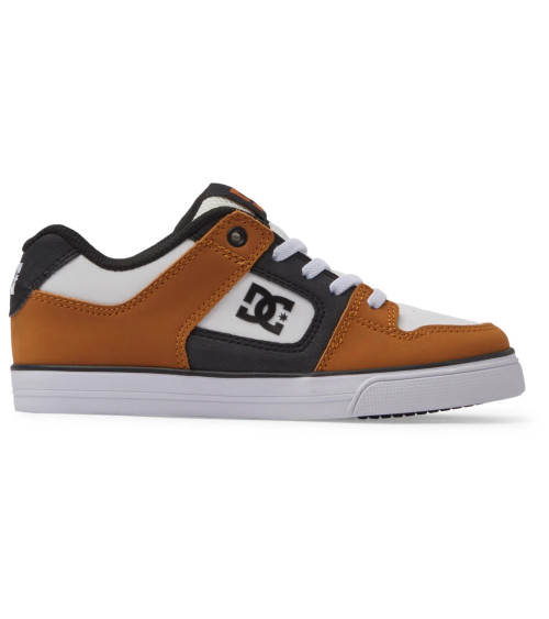 DC SHOES BAMBINO PURE ELASTIC BASKET, MARRONE WHEAT WHITE, 27.5 EU
