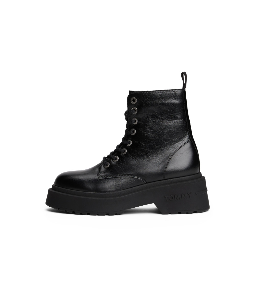 Stivaletti neri Tommy Hilfiger donna. Spedizione gratis.