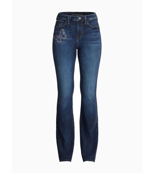 Meta Title SEO: Jeans Guess FLARE alta con ricamo farfalla