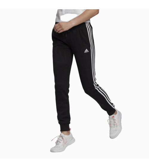 Adidas W 3S FT C PT: Pantaloni Donna Nero/Bianco per Sport