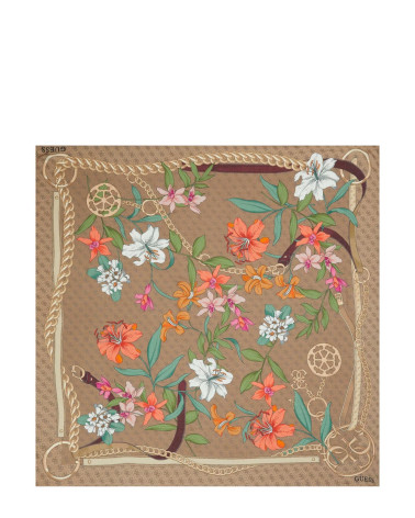 Sciarpa Guess Donna Floreale Nera 130x130cm Modal