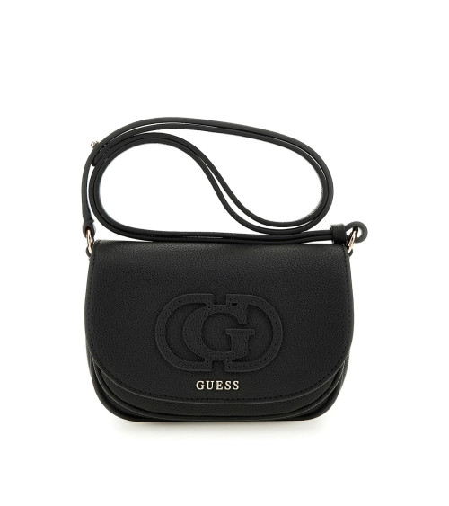 GUESS Calebra Mini Convertible Flap Bag - Stylish Black Crossbody