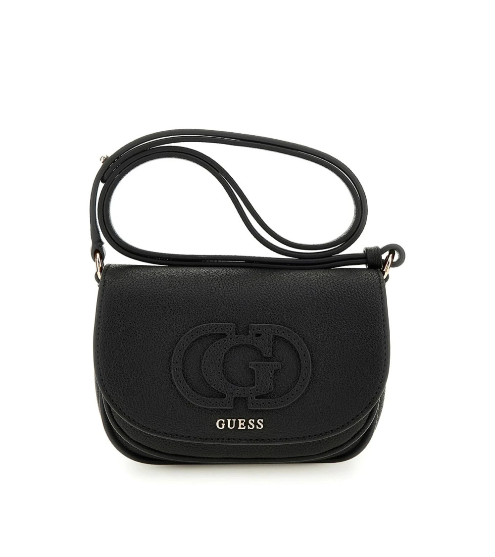GUESS Calebra Mini Convertible Flap Bag - Stylish Black Crossbody